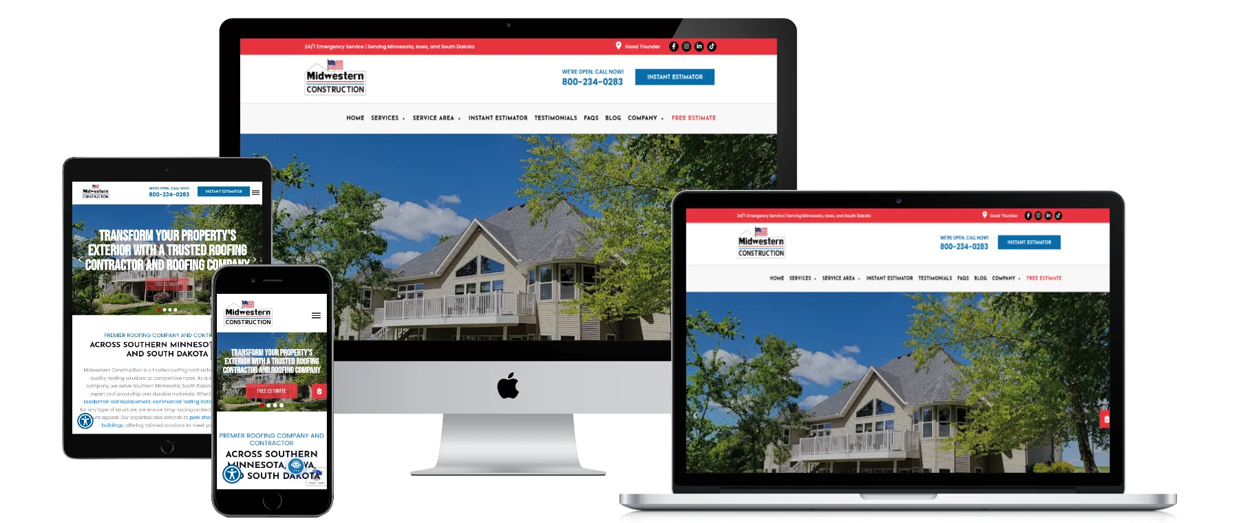 Roofing Web Design
