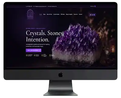 Stones in Glass Houses Stones in Glass Houses crystal shop website designed by Minnesota Design Studio